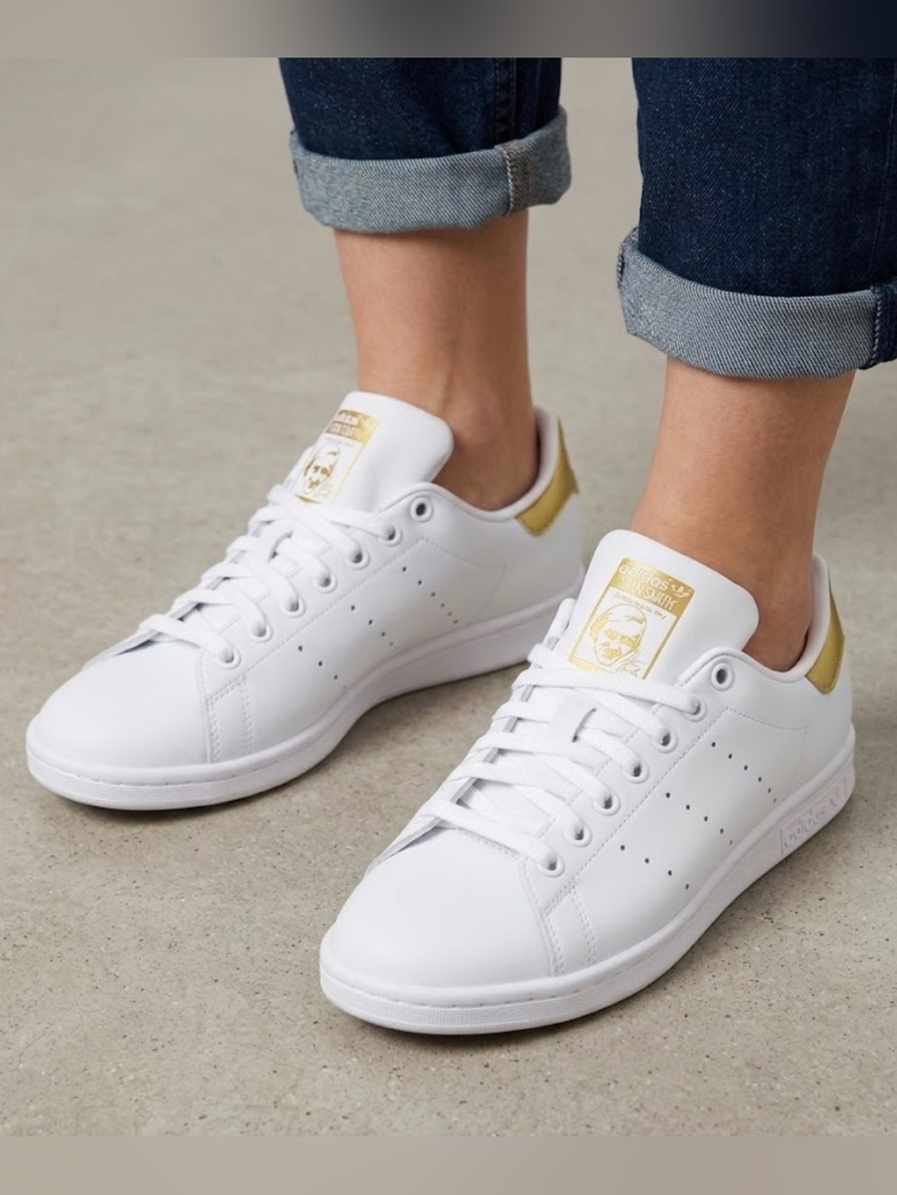 adidas Stan Smith Special Edition ORIGINALS White & Gold Women's Sneakers